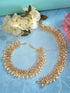 Gold Toned Kundan studded Paerl Beadded ethnic Bridal Anklet Anklet