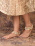 Gold Toned Kundan studded Paerl Beadded ethnic Bridal Anklet Anklet