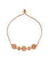 Rose Gold Plated AD Studded Floral Wraparound Bracelet
