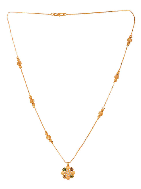 Gold Plated & Beaded Locket Chain Mangalsutra