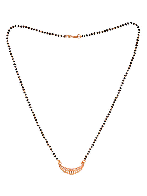 Set Of 2 Gold Plated AD Studded & Beaded Mangalsutra COMBO