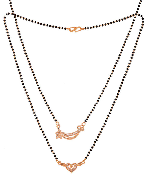 Set Of 2 Gold Toned AD Studded Delicate mangalsutra COMBO