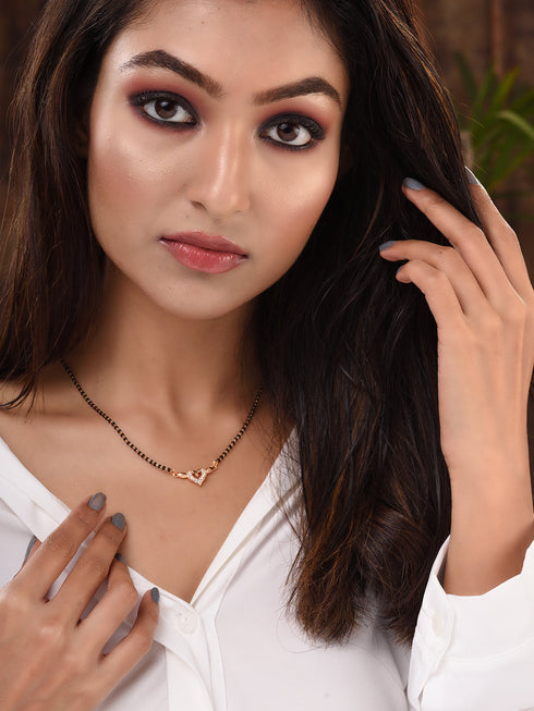 Set Of 2 Gold Toned AD Studded Delicate mangalsutra COMBO