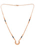 Gold Plated White AD Studded & Beaded Pendant Mangalsutra COMBO