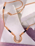 Gold Plated White AD Studded & Beaded Pendant Mangalsutra COMBO