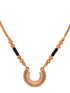 Gold Plated White AD Studded & Beaded Pendant Mangalsutra COMBO