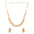 Gold Toned AD Studded Minimal Designer Necklace Jewellery Set