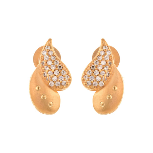 Gold Toned AD Studded Minimal Designer Necklace Jewellery Set