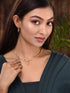 Gold Plated AD Studded Minimal Delicate Necklace Jewellery Set