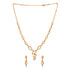 Gold Plated AD Studded Minimal Delicate Necklace Jewellery Set