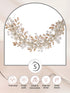 Gold Toned Off White Floral Pearl Embellished Hair Styling Tiara