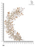 Gold Toned Off White Floral Pearl Embellished Hair Styling Tiara