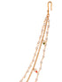 Gold Plated Red & White Pearl Beaded &Studded Bridal Nose Ring