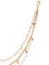 Gold plated Red& White Pearl Beaded Floral Nose Ring