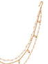 Gold Toned Pearl Beaded & kundan Studded Jodha Nose Ring Chain