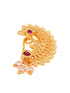 Gold toned Red stone Studded Marathi Nath Nosepin