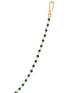 Gold Plated Studded & Beaded Floral Nose Ring Chain