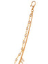 Gold Toned White Pearl Beaded Designer Nath Nose Ring Chain