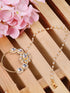 Gold Plated White Kundan Studded Floral Design Nath for Modern Brides