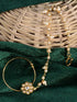 Gold Plated Kundan Embellished Nose Ring