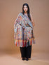 Women's Pure Wool Faux Pashmina Kalamkari Printed Embroidery Stole