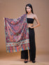 Women's Pure Wool Faux Pashmina Kalamkari Printed Embroidery Stole