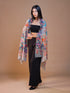 Women's Pure Wool Faux Pashmina Kalamkari Printed Embroidery Stole