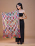 Women's Pure Wool Faux Pashmina Kalamkari Printed Embroidery Stole