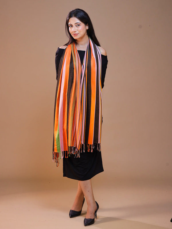 Women's Striped Formal Viscose Stole