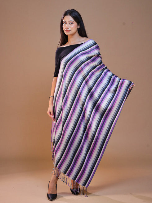 Women's Striped Formal Viscose Stole