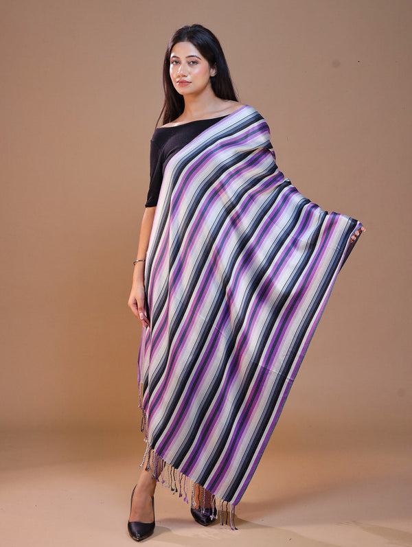 Women's Striped Formal Viscose Stole