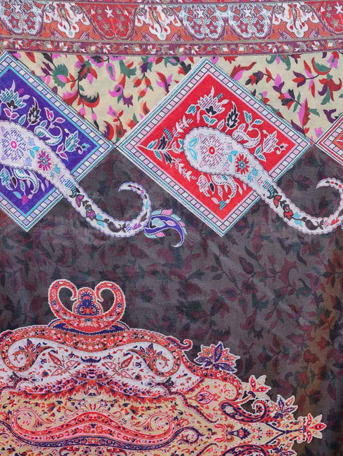 Women's Printed Floral Wool Shawl