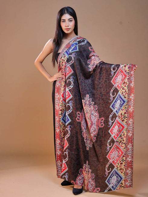 Women's Printed Floral Wool Shawl