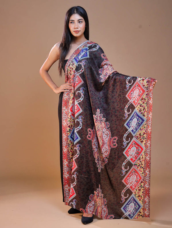 Women's Printed Floral Wool Shawl