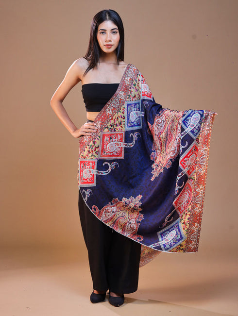 Women's Printed Floral Wool Shawl