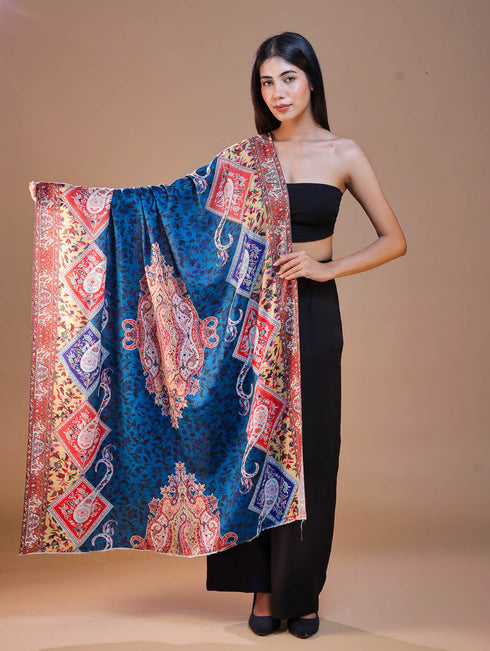 Women's Printed Floral Wool Shawl