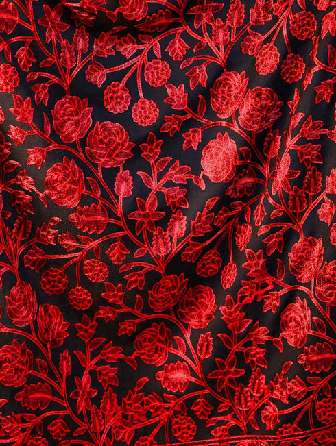 Women's Aari Embroidered Wool Stole