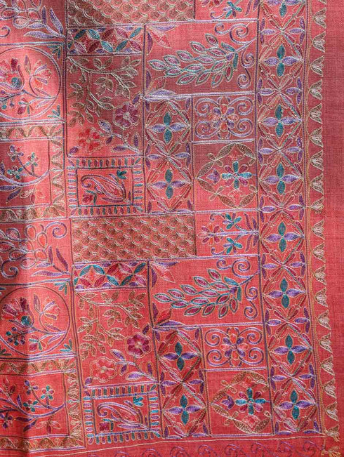 Women's Aari Embroidered Wool Stole