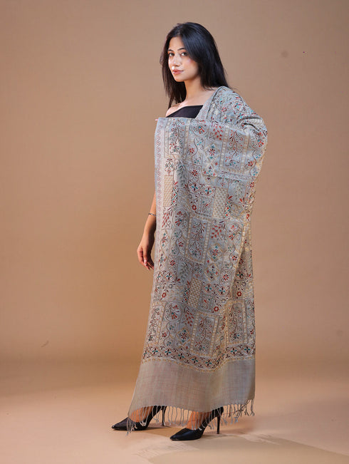Women's Aari Embroidered Wool Stole