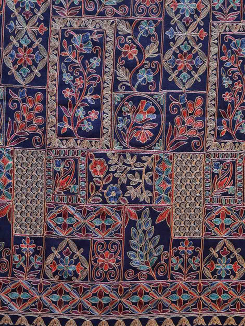 Women's Aari Embroidered Wool Stole