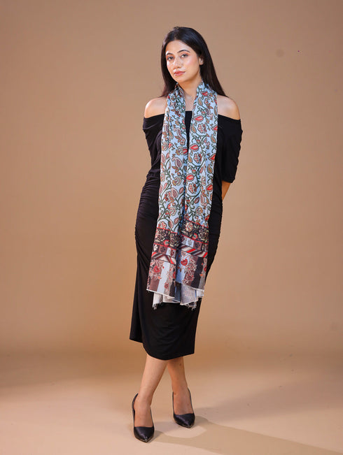 Women's Printed Floral Wool Shawl