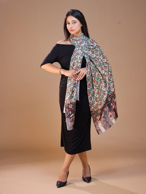 Women's Printed Floral Wool Shawl