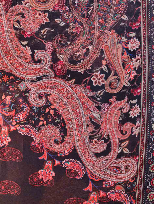 Women's Printed Floral Wool Shawl