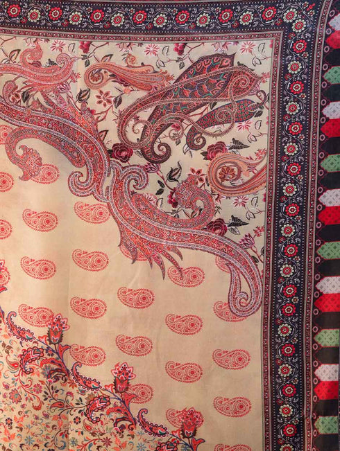 Women's Printed Floral Wool Shawl