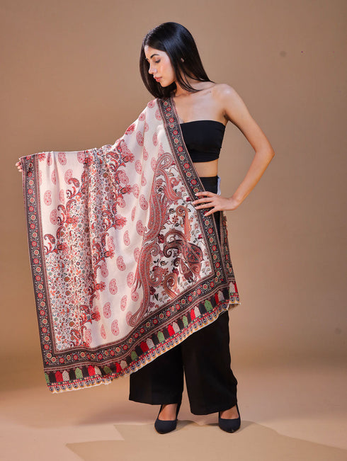 Women's Printed Floral Wool Shawl