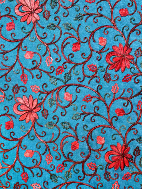 Women's Aari Embroidered Wool Stole