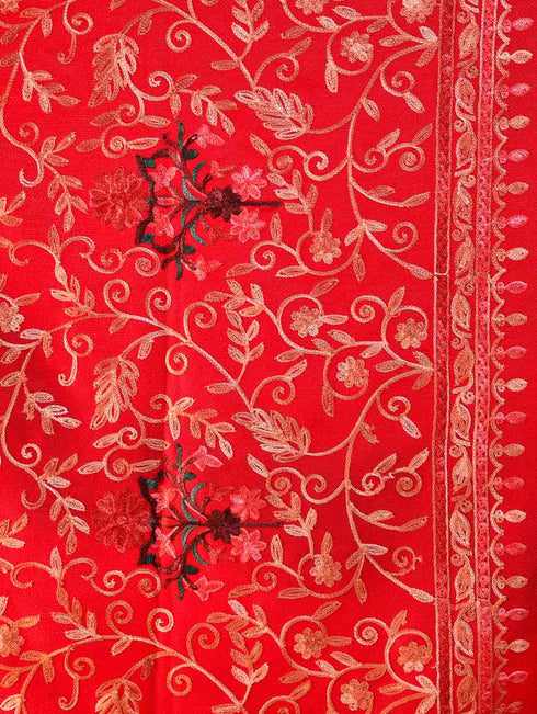 Women's Aari Embroidered Wool Stole