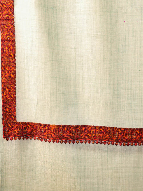 Women's Aari Hand Embroidery Wool Shawl