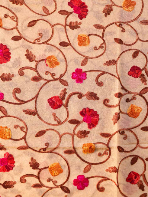 Women's Aari Embroidered Wool Stole