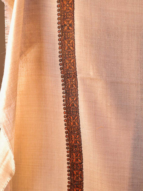 Women's Aari Hand Embroidery Wool Shawl